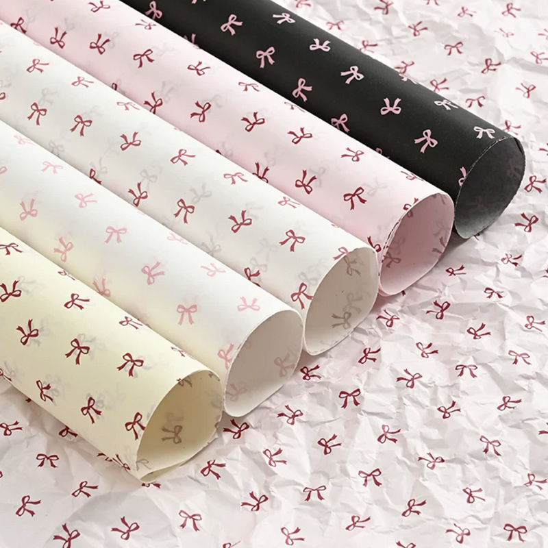 Meteor shower bow printing snow pear paper thickened flower packaging lining paper flower bouquet wrapping flower material flower material