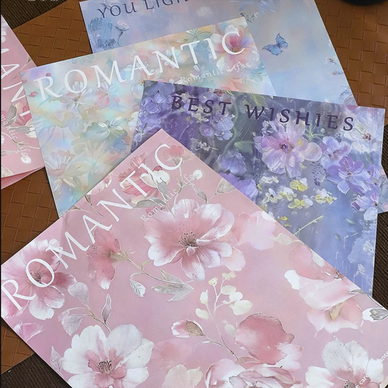 Meteor Shower Sicily Oil Painting Style Flower Packaging Paper Waterproof Fenghua Paper Flower Bundle Packaging Paper Material Floral Materials